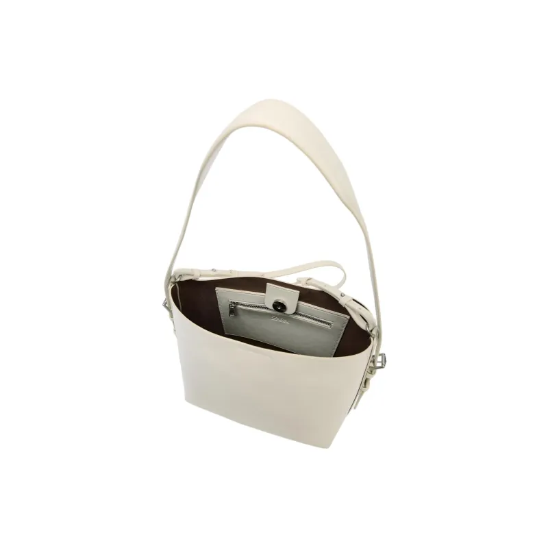ZARA PU Bucket Bag, Shoulder Bag, Crossbody Bag, Handbag Mini Women's Raw White-3