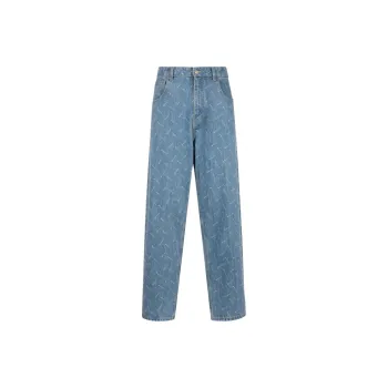 BALLY Logo Patch Mid Rise Jeans
