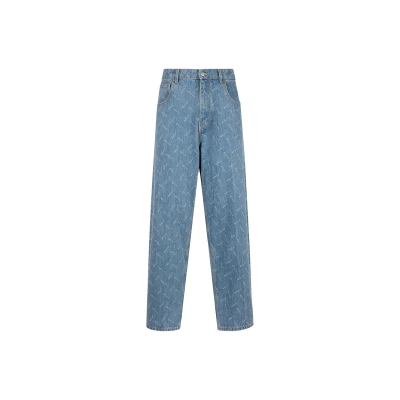 BALLY Logo Patch Mid Rise Jeans-0