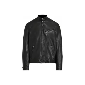 Polo Ralph Lauren Leather Jackets Men Black