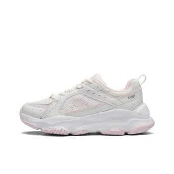 Kappa Anti Slip Wear Resistant Low Top Running Shoes Women's Beach White Pearl Pink