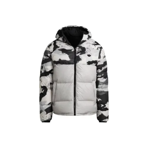 Adidas Originals Clover Series Outfit Down Jacket Men's Black/White/Gray