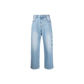 GCDS Logo Patch Straight Leg Jeans