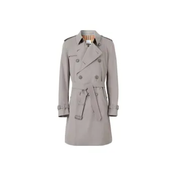 Burberry Trench Coats Men Gray