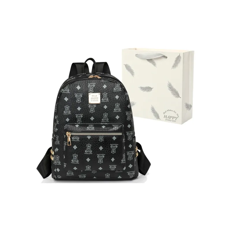 SEVENMOONS PU Backpack Unisex Multicolor-4