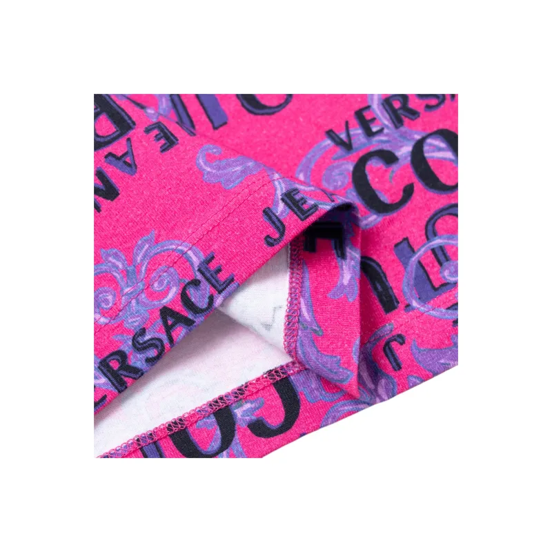 VERSACE JEANS COUTURE Short Sleeved Dress Women's Rose Red-2