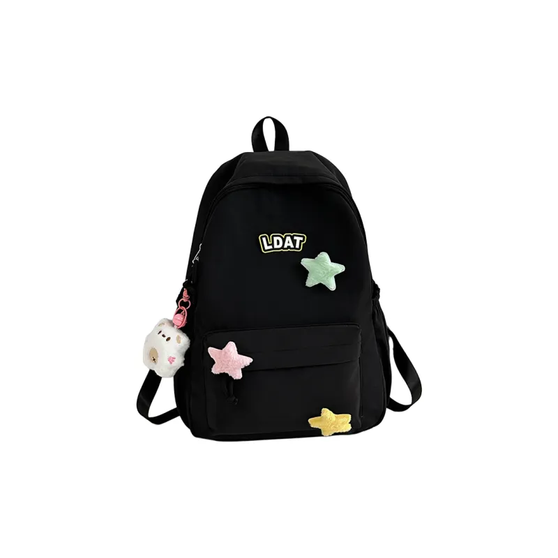 URBAN FOREST Nylon Backpack Unisex Purple/Yellow/Green/Blue/Pink/Black-10