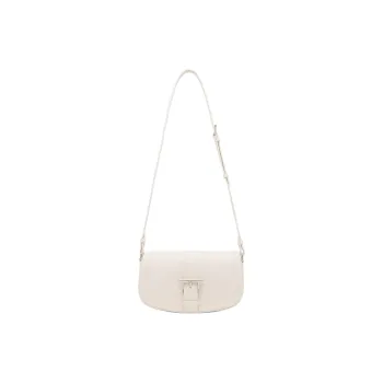 Alexander McQueen T Bar Calfskin Crossbody Bag, Shoulder Bag Women's White
