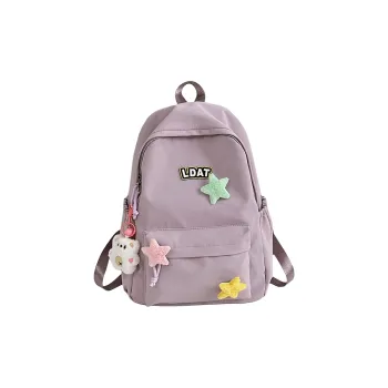URBAN FOREST Nylon Backpack Unisex Purple/Yellow/Green/Blue/Pink/Black