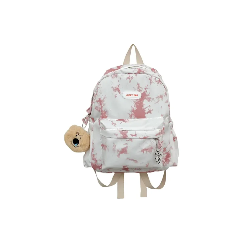 HCXK Nylon Backpack Regular Unisex Black/Violet/Peacock Blue/Pink-15