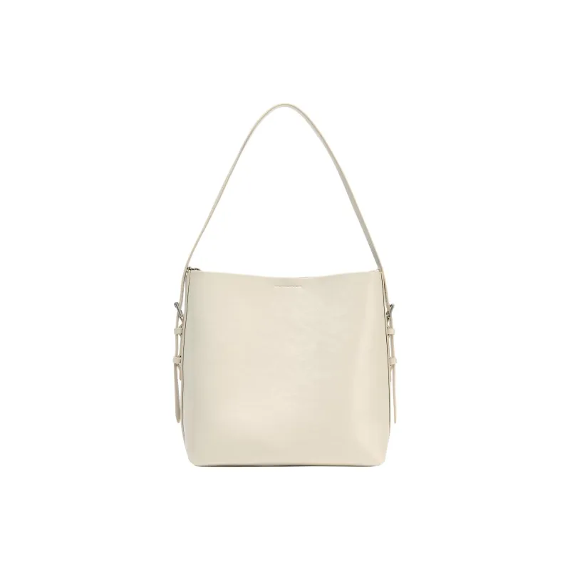ZARA PU Bucket Bag, Shoulder Bag, Crossbody Bag, Handbag Mini Women's Raw White-0