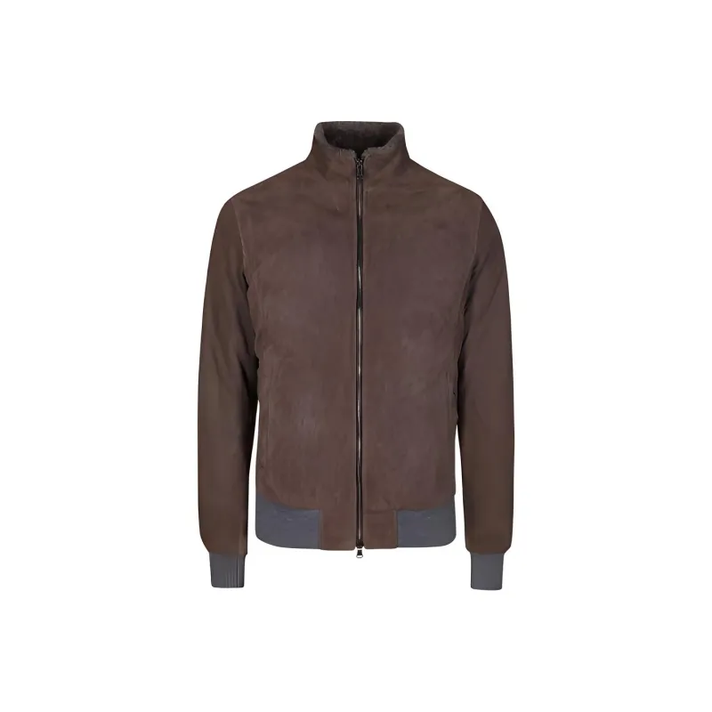 BARBA FW21 Leather Jacket Men's Brown-0