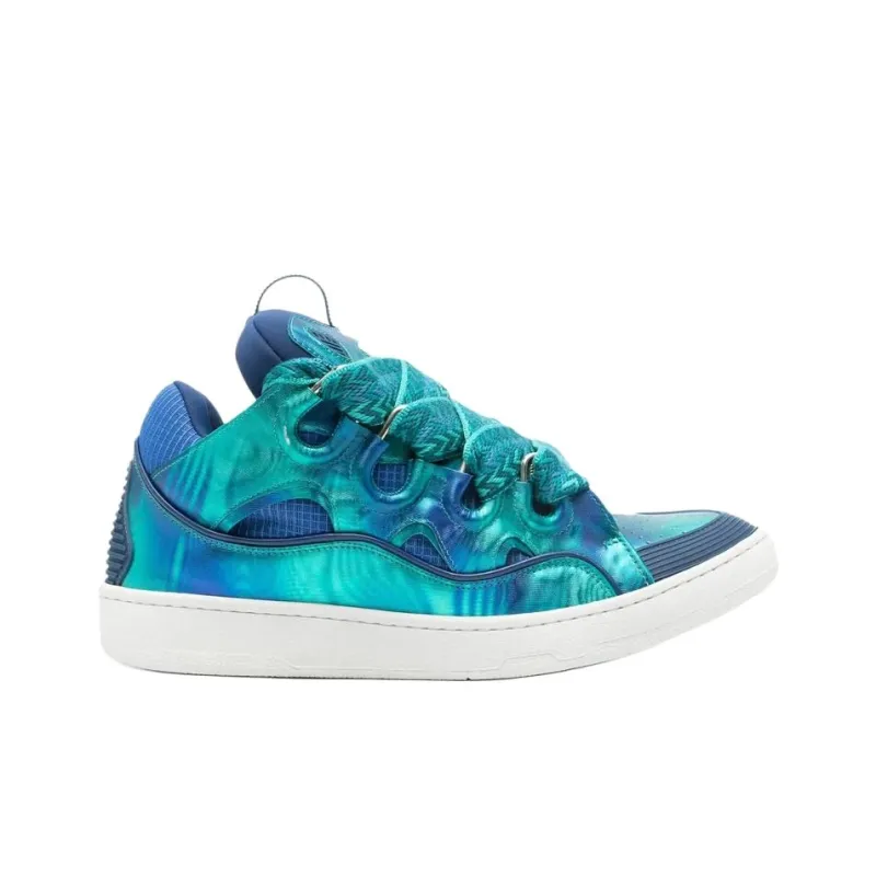 Lanvin Low Top Skateboard Shoes Men's Blue-1