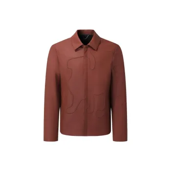 RARE Leather Jackets Men Red