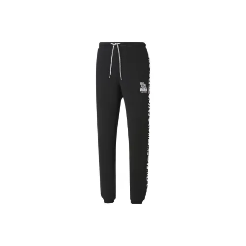 PUMA MR DOODLE Collaboration Knitted Sports Pants Men's Black