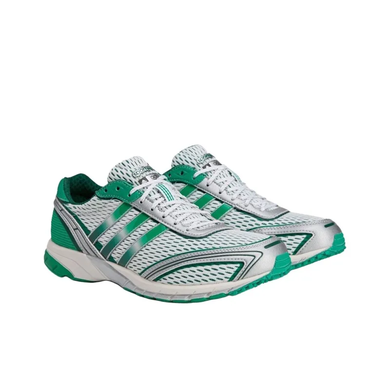 SPORTY & RICH x Adidas Originals Adizero Adios 1 Anti Slip Wear Resistant Low Top Casual Shoes Unisex White Green-2