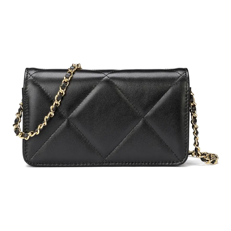 ROBERTA DI CAMERINO Sheepskin Shoulder Bag Women's Black/Pink-3