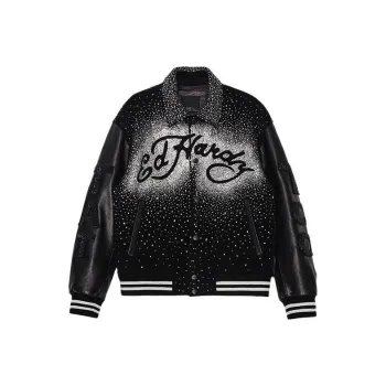 Ed Hardy SS24 Jackets Coats Men's Black