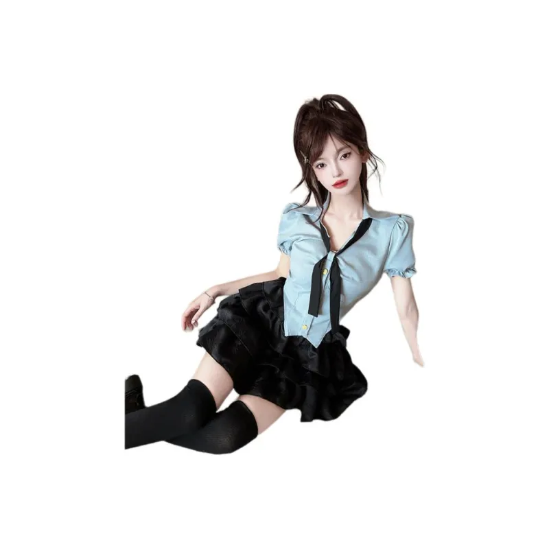 Mu Xiao Xin Two Piece Skirt Sets Women's-6