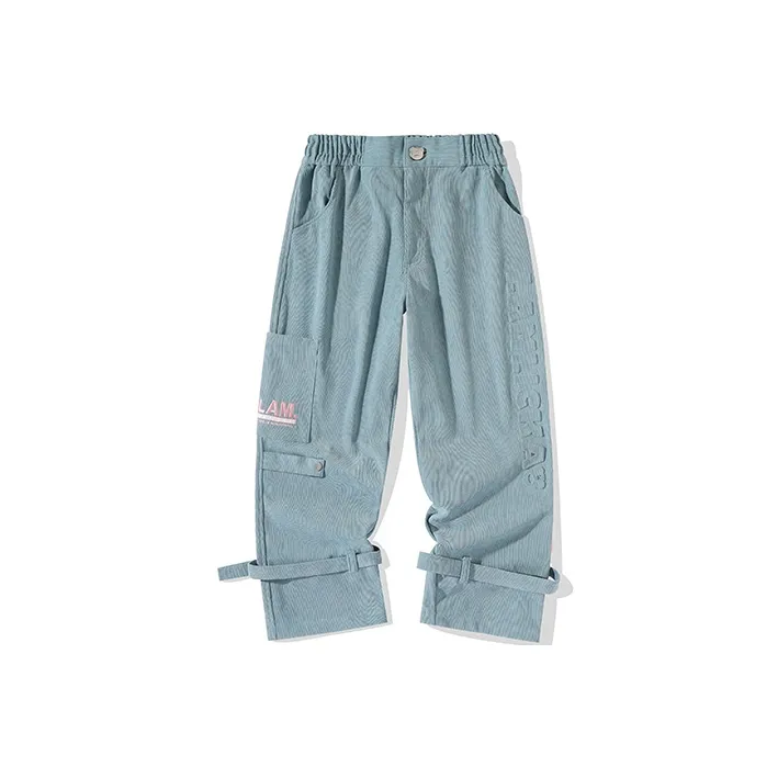 LAMLICKA Casual Pants Unisex Blue-0