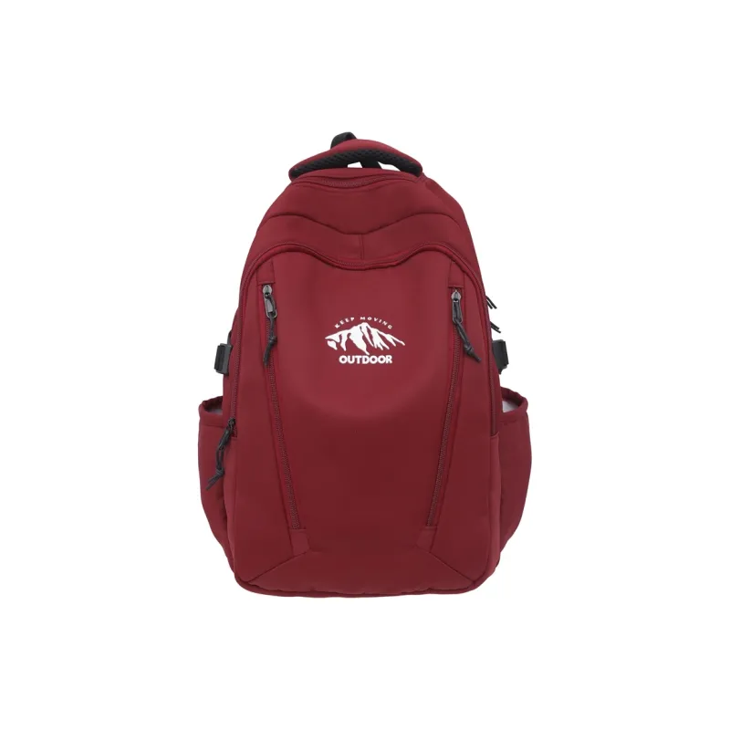 URBAN FOREST Nylon Backpack Unisex Orange/Green/Red/Black/White-8