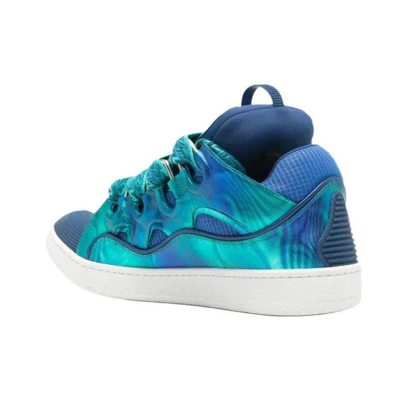 Lanvin Low Top Skateboard Shoes Men's Blue-3