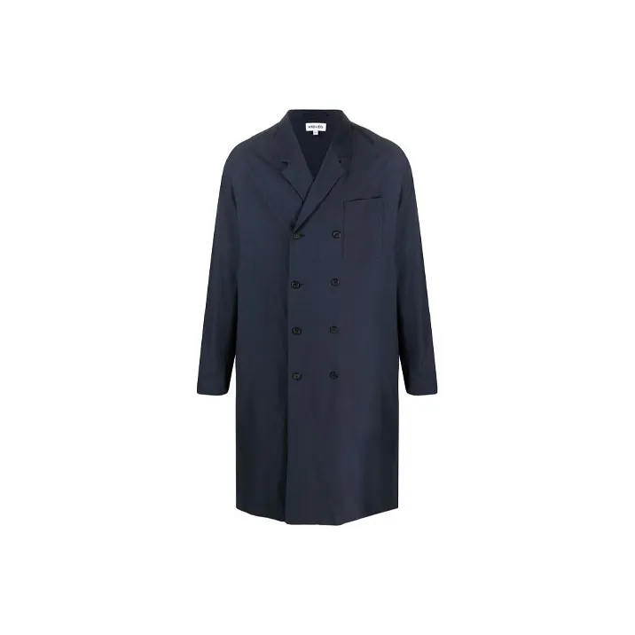 KENZO Trench Coats Men Blue-0
