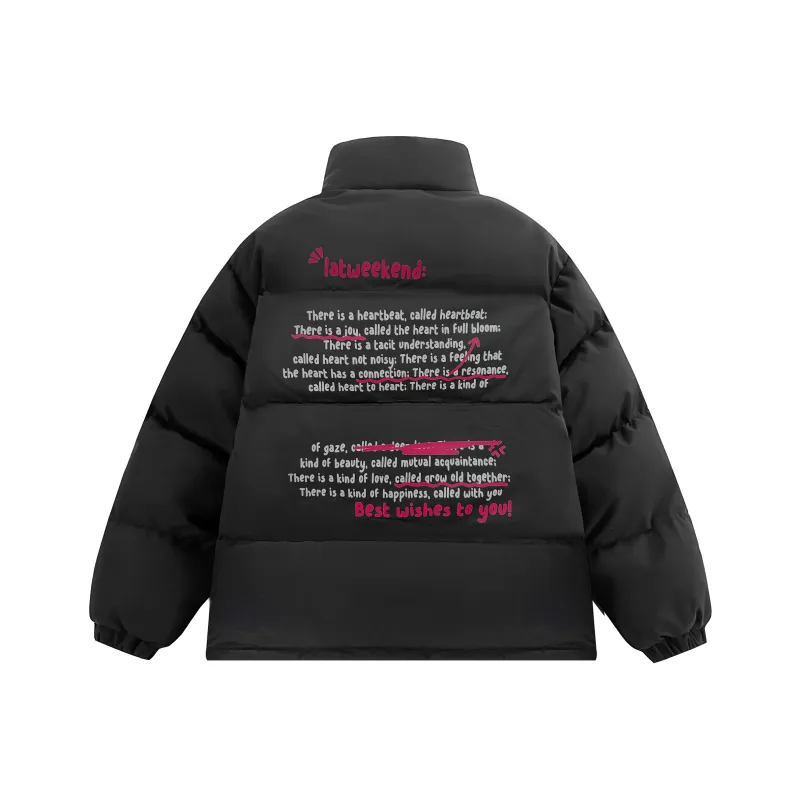 LA'T.WEEKEND Puffer Jacket Unisex Black-0
