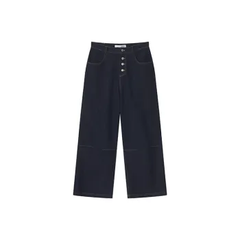 YOSHIYOYI Jeans Unisex Navy Blue