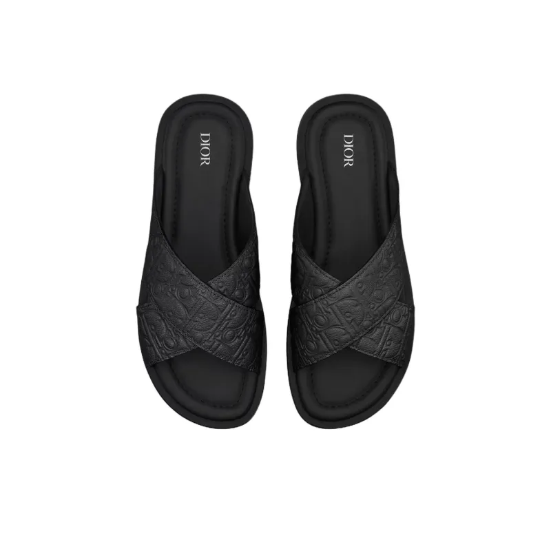 DIOR Alias Slide Slippers Men's Black-3
