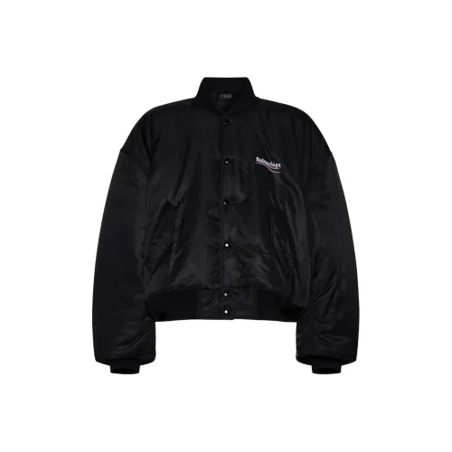 Balenciaga Logo Embroidered Button Up Jacket