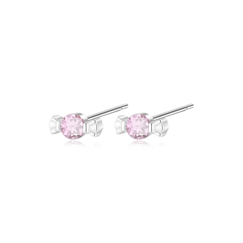 SHEEHHYY Zircon Stud Earrings Women's-1