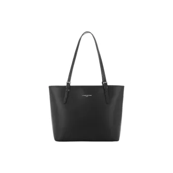 Lancaster Cow Leather Tote Bag, Shopping Bag, Handbag, Shoulder Bag Medium Size Women's Black