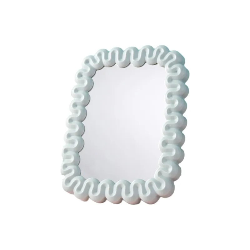 Gentle Welcome Plastic Cream Style Portable Foldable Single Side Make Up Mirrors-4