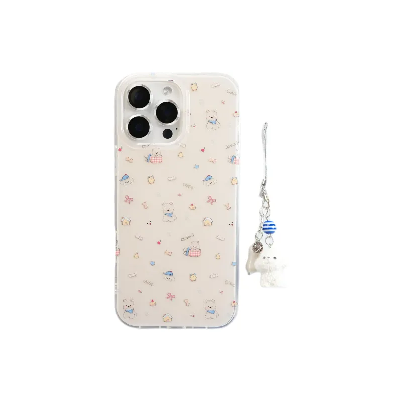 Wei Xin Acrylic Material Cake West Highland Puppy Phone Cases Compatible With IPhone 16/15 Pro Max/Apple 13/14 Pro/Max-1