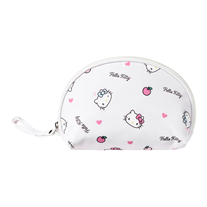Sanrio Hello Kitty Polyester Makeup Bag, Clutch Women's White-0