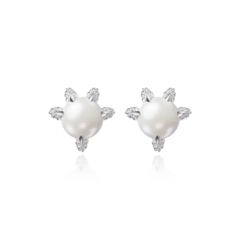 VEZA 999 Fine Silver Stud Earrings Unisex-6