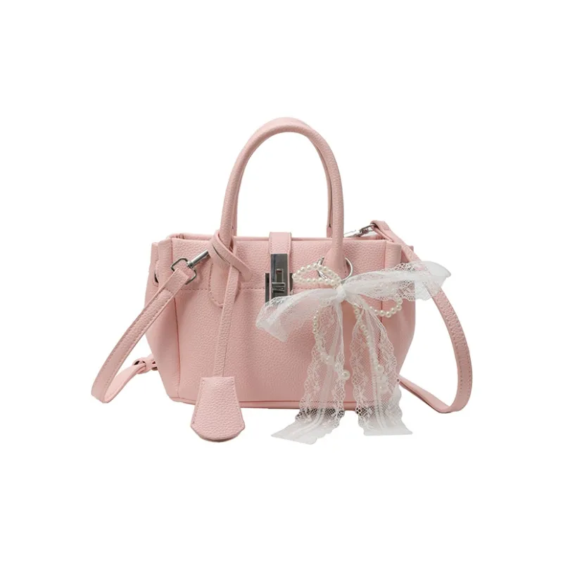 Yalu PU Handbag Women's White/Black/Khaki/Pink-7