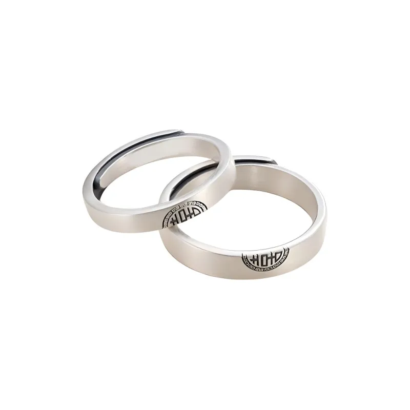 PISHUSHU S999 Fine Silver Rings Unisex-2