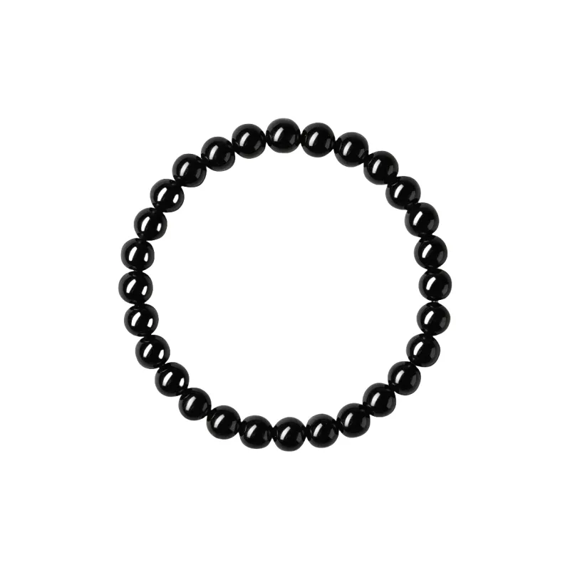 Stone On The Line Natural Obsidian Bracelets Unisex-0