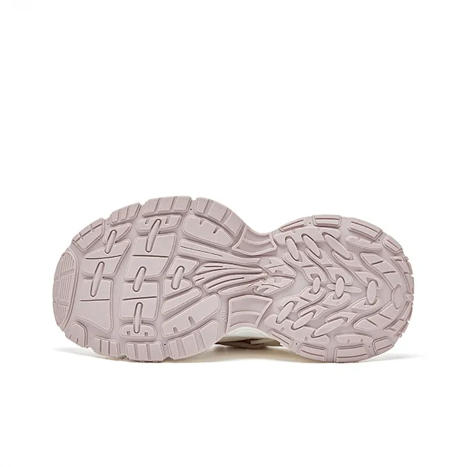 HR Slip Resistant Low Top Chunky Sneakers Women's Beige Purple-4