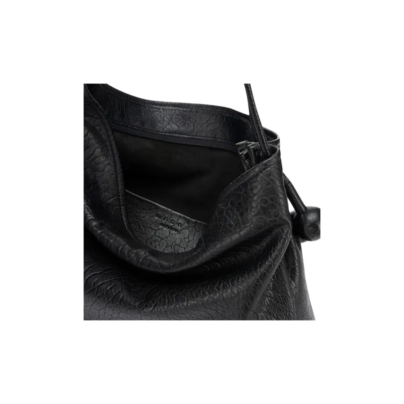 MARNI Sheepskin Tote Bag, Shopping Bag, Hobo Bag, Shoulder Bag Medium Size Women's Black-3