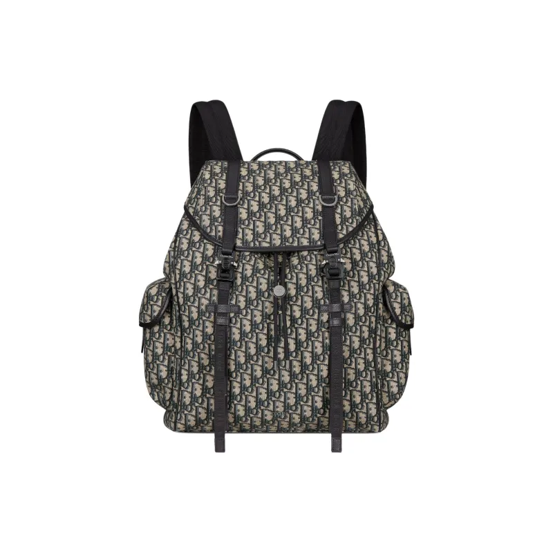 DIOR Hit The Road Cotton Backpack Unisex Beige/Black-0