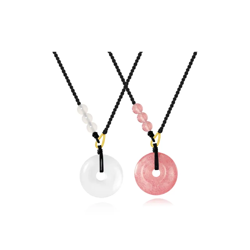 Love Jewelry Natural Chalcedony Necklaces Unisex-6