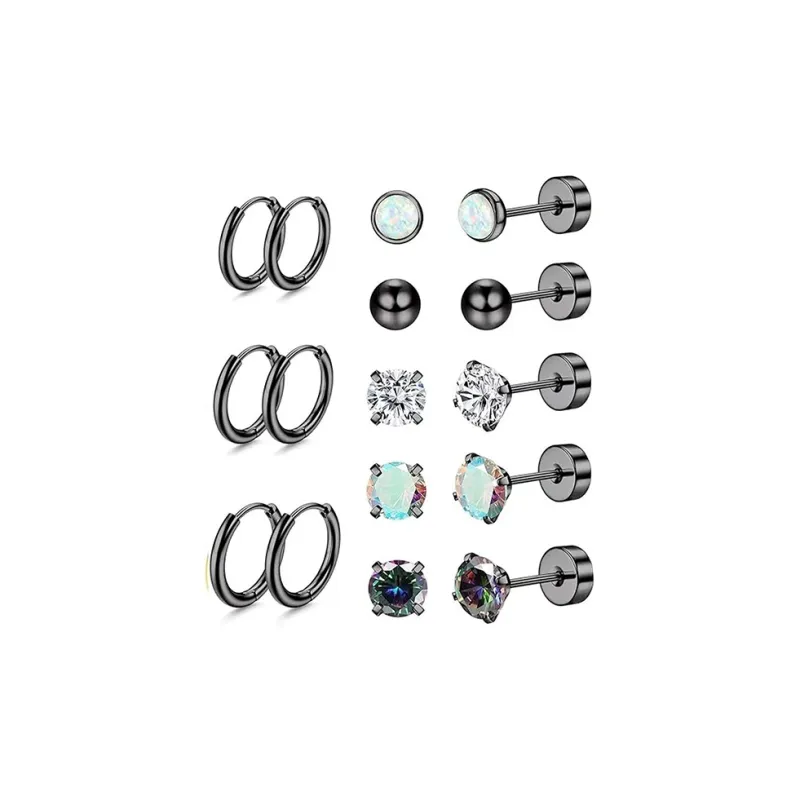 Inkopper Alloy Stud Earrings Unisex-4