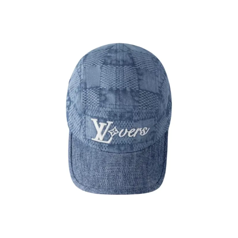 LOUIS VUITTON Cotton, Cotton Fabric Baseball Caps Men's Blue-2