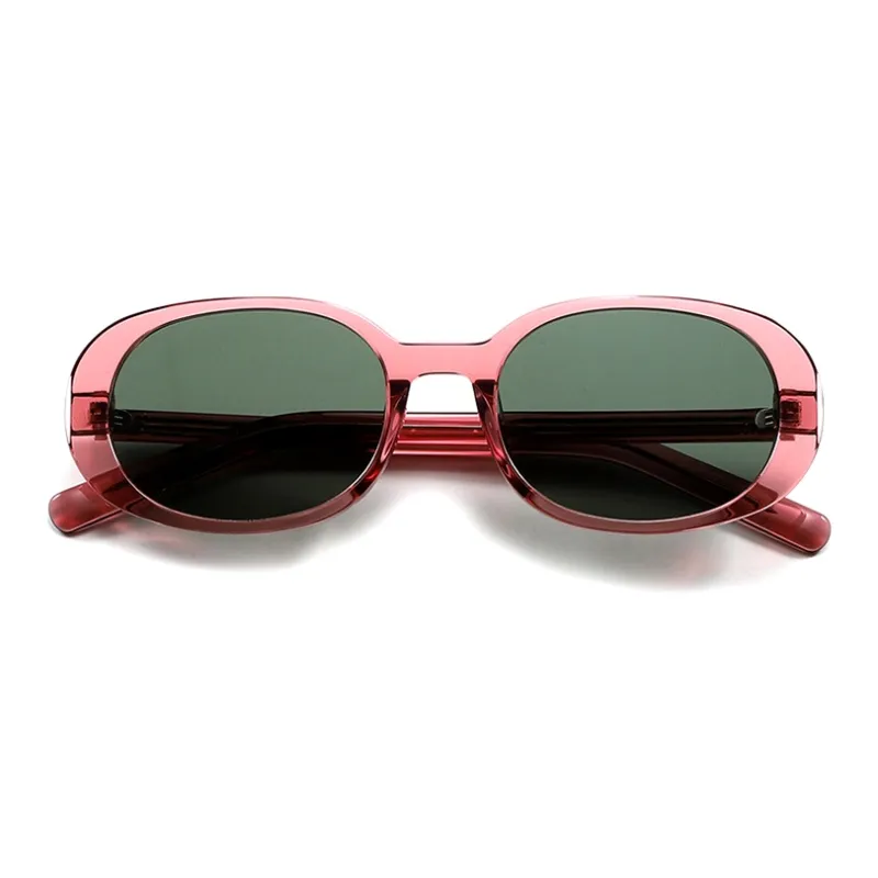 BOELEO Plate Frame Oval Sunglasses Women's-9
