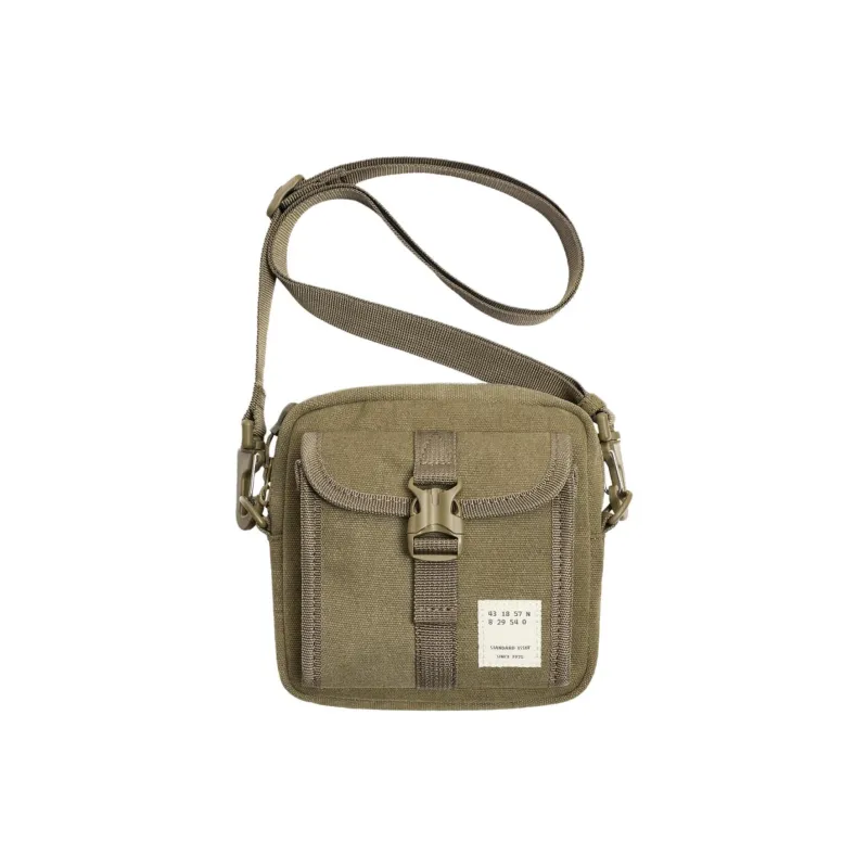 ZARA Polyester Shoulder Bag, Crossbody Bag Men's Khaki Green-0