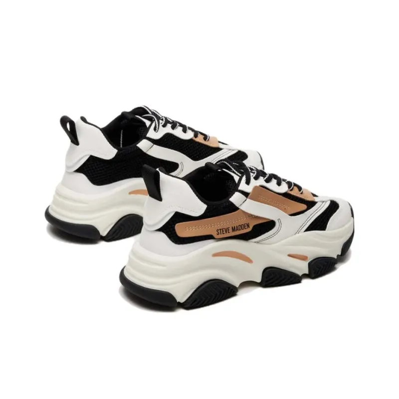 STEVE MADDEN Low Top Casual Shoes Unisex White Black Brown-2