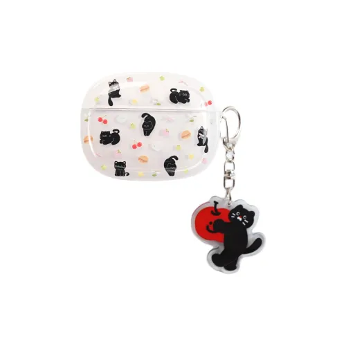 Wei Xin Compatibility With Apple AirPods 4/2/3/4th Generation/AirPods Pro/Pro 2 TPU Cake Cherry Kitten Headphone Cases